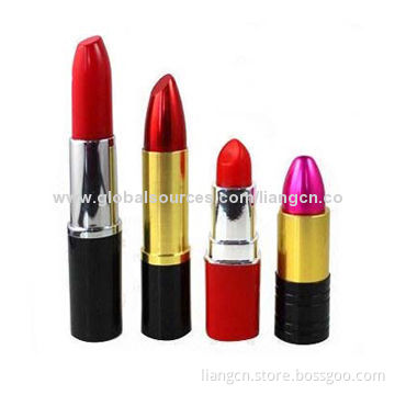 Lipstick design USB pen drives in various colors
